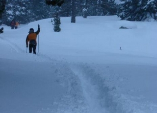 nieve hasta las rodillas